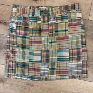 Ann Taylor LOFT Plaid Patchwork Mini Skirt Size 4